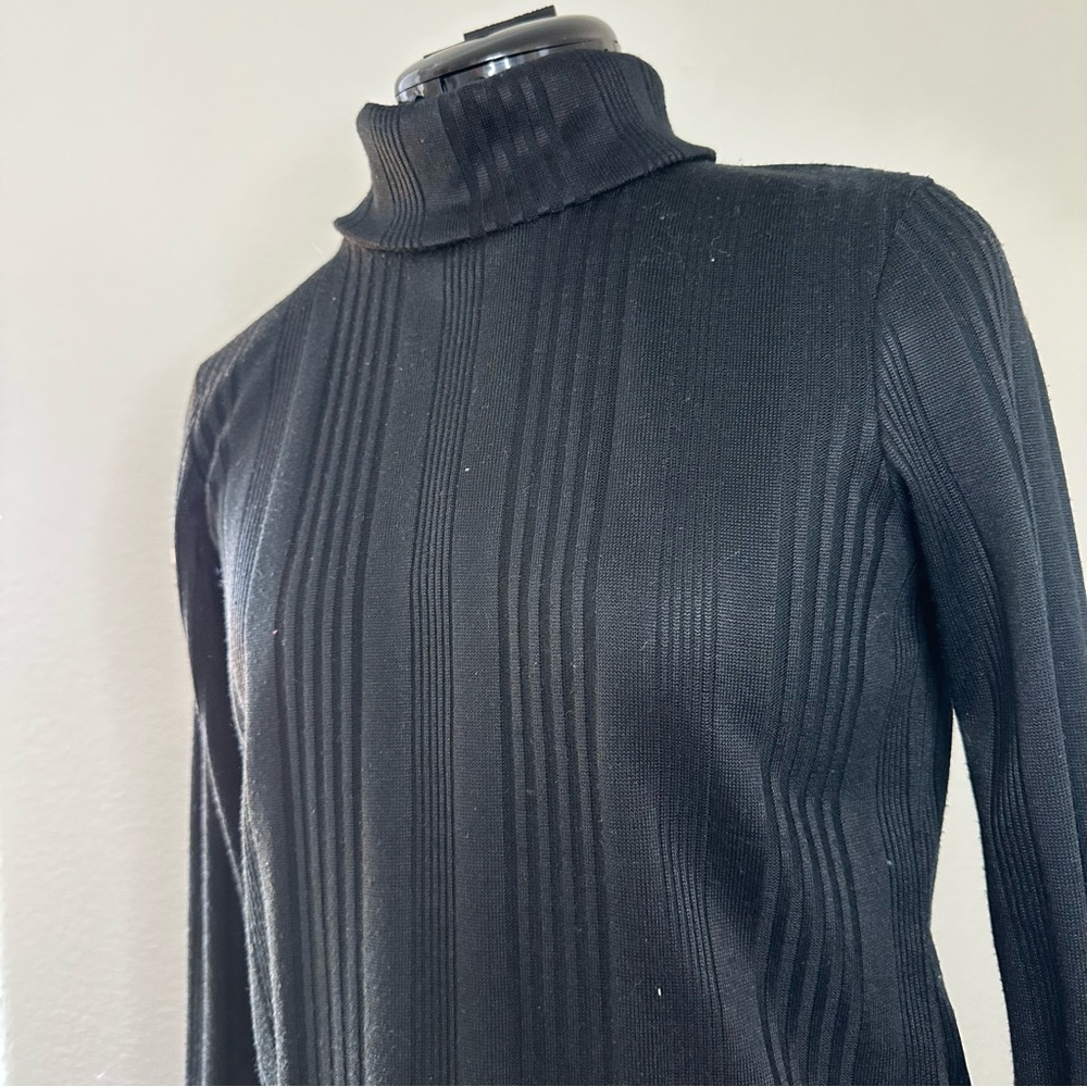 Black Ribbed Knit Top - Picture 2 of 5